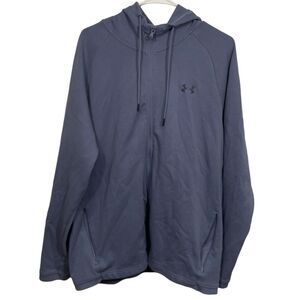 Under Armour Slate Blue Mock Neck Hoodie Sweatshirt